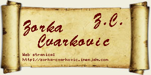 Zorka Čvarković vizit kartica